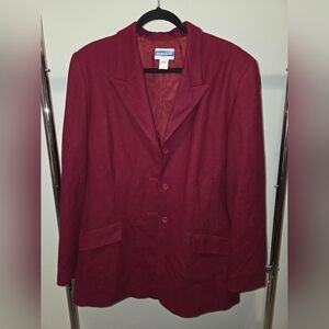 Vintage Pendleton 100% Wool Red Blazer 14 Tall